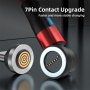 ENKAY 3 az 1-ben töltő- és adatkábel cserélhető mágneses csatlakozókkal - USB-A - USB-C / Lightning / micro USB - 1 m - fekete