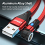 ENKAY 3 az 1-ben töltő- és adatkábel cserélhető mágneses csatlakozókkal - USB-A - USB-C / Lightning / micro USB - 1 m - fekete