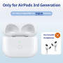 Pótalkatrész töltőtok Lightning csatlakozóval AirPods 3-hoz - fehér
