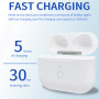 Pótalkatrész töltőtok Lightning csatlakozóval AirPods 3-hoz - fehér