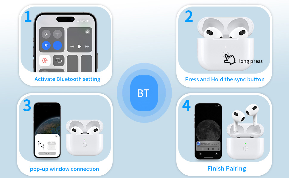 Pótalkatrész töltőtok Lightning csatlakozóval AirPods 3-hoz - fehér