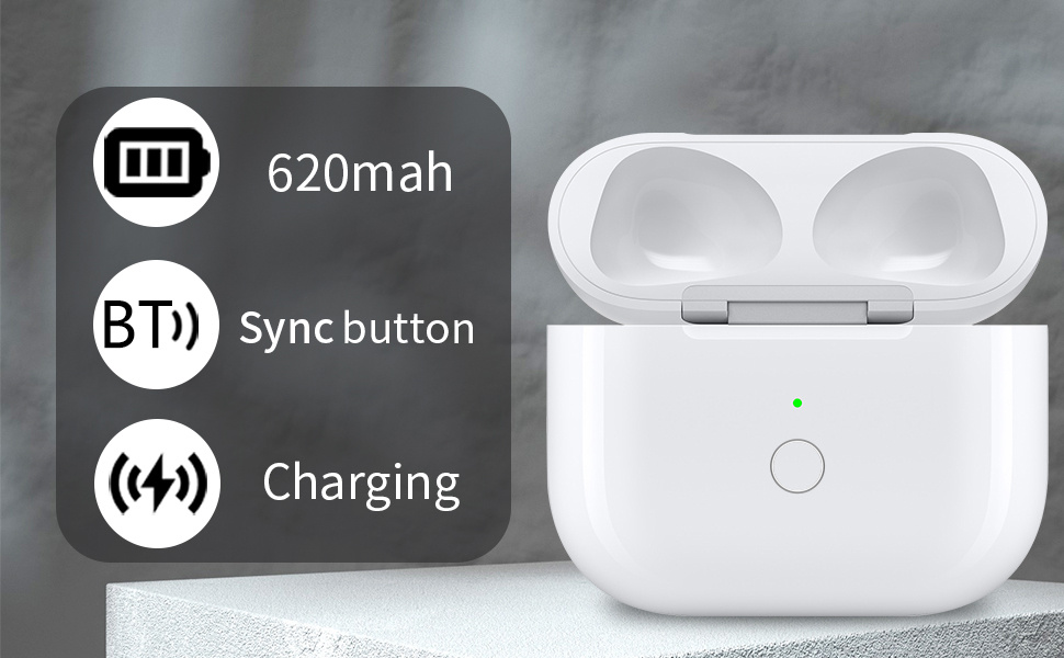 Csere töltőtok USB-C csatlakozóval AirPods 3-hoz - fehér