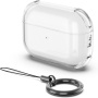 Átlátszó karabineres tok AirPods Pro 3-hoz - sötétlila