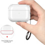Átlátszó karabineres tok AirPods Pro 3-hoz - sötétlila
