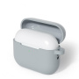 Védő szilikon tok karabinerrel AirPods Pro 3-hoz - szürke