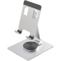 YY-022 forgatható, állítható állvány iPhone / iPad készülékekhez - ezüst