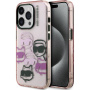 Karl Lagerfeld IML Multi K&CH Heads tok iPhone 15 Pro - rózsaszín