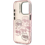 Karl Lagerfeld IML Multi K&CH Heads tok iPhone 15 Pro - rózsaszín