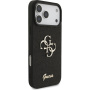 Guess Fixed Glitter 4G Metal Logo csillogó tok iPhone 17 Pro Max készülékhez - fekete