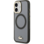 Lacoste Frosted Finish Gold Logo MagSafe tok iPhone 17-hez - szürke