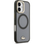 Lacoste Frosted Finish Gold Logo MagSafe tok iPhone 17-hez - szürke