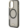 Lacoste Frosted Finish Gold Logo MagSafe tok iPhone 17-hez - szürke
