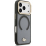 Lacoste Frosted Finish Gold Logo tok MagSafe funkcióval iPhone 17 Pro készülékhez - szürke