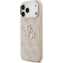 Guess 4G Metal Logo Gold Frame iPhone 17 Pro Max tok - rózsaszín