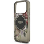 Guess IML Flowers Strap szilikon tok tartóval és MagSafe funkcióval iPhone 17 Pro készülékhez - szürke