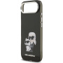 Karl Lagerfeld IML Aquarelle Karl and Choupette iPhone Air tok - fekete