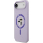 Karl Lagerfeld Karl and Choupette szilikon tok MagSafe-fel iPhone Air készülékhez - lila