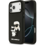 Karl Lagerfeld 3D Rubber Karl and Choupette tok iPhone 17 Pro Max készülékhez - fekete