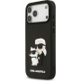 Karl Lagerfeld 3D Rubber Karl and Choupette tok iPhone 17 Pro Max készülékhez - fekete