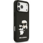 Karl Lagerfeld 3D Rubber Karl and Choupette tok iPhone 17 Pro Max készülékhez - fekete