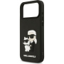 Karl Lagerfeld 3D Rubber Karl and Choupette tok iPhone 17 Pro Max készülékhez - fekete