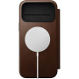 Nomad Modern Leather Folio flip tok MagSafe funkcióval iPhone 17 Pro Max készülékhez - barna