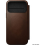 Nomad Modern Leather Folio flip tok MagSafe funkcióval iPhone 17 Pro Max készülékhez - barna
