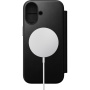 Nomad Modern Leather Folio flip tok MagSafe-fel iPhone 17-hez - fekete
