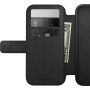 Nomad Modern Leather Folio flip tok MagSafe-fel iPhone 17-hez - fekete