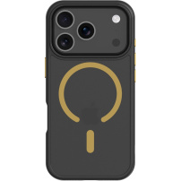 Tactical Hyperstealth 2.0 átlátszó tok sárga MagSafe-fel az iPhone 17 Pro-hoz - fekete