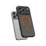 Spigen Ultra Hybrid matt átlátszó narancssárga MagSafe tok iPhone 17 Pro Max készülékhez - fekete
