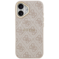 Guess 4G Gold Frame tok MagSafe funkcióval iPhone 17-hez - rózsaszín