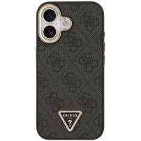 Guess 4G Triangle Logo Gold Frame MagSafe kompatibilis tok iPhone 17-hez - szürke