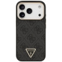 Guess 4G Triangle Logo Gold Frame MagSafe tok iPhone 17 Pro készülékhez - szürke