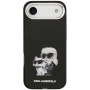 Karl Lagerfeld IML Aquarelle Karl and Choupette iPhone Air tok - fekete