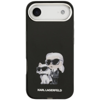 Karl Lagerfeld IML Aquarelle Karl and Choupette iPhone Air tok - fekete