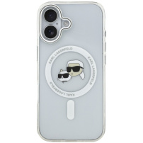 Karl Lagerfeld IML K&CH Heads Metal Frame MagSafe tok iPhone 17-hez - átlátszó