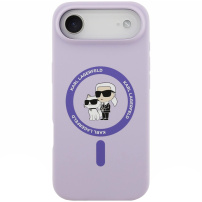 Karl Lagerfeld Karl and Choupette szilikon tok MagSafe-fel iPhone Air készülékhez - lila