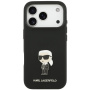 Karl Lagerfeld Metal Ikonik szilikon tok iPhone 17 Pro készülékhez - fekete