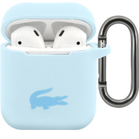 Lacoste Glossy Printing Logo szilikon tok AirPods 1 / 2 - kék