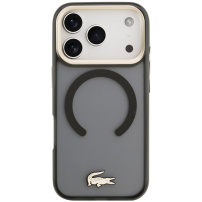 Lacoste Frosted Finish Gold Logo tok MagSafe funkcióval iPhone 17 Pro készülékhez - szürke