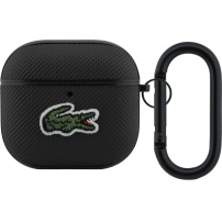 Lacoste Petit Pique Croc Logo Patch tok karabinerrel AirPods 4 / 5 - fekete