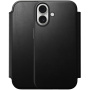 Nomad Modern Leather Folio flip tok MagSafe-fel iPhone 17-hez - fekete