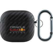 Oracle Red Bull Racing szénszálas mintájú tok AirPods 4 / 5 készülékhez - fekete