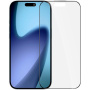 Rurihai matt edzett 2.5D üveg fekete kerettel iPhone 17-hez