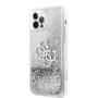 Guess Big 4G Liquid Glitter Silver tok - iPhone 12 Pro Max - ezüst