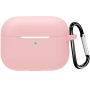 Védő szilikon tok karabinerrel AirPods Pro 3-hoz - rózsaszín