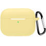 Védő szilikon tok karabinerrel AirPods Pro 3-hoz - sárga