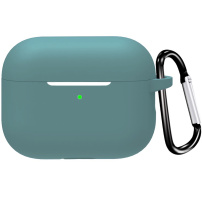 Védő szilikon tok karabinerrel AirPods Pro 3-hoz - petróleum