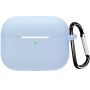 Védő szilikon tok karabinerrel AirPods Pro 3-hoz - kék